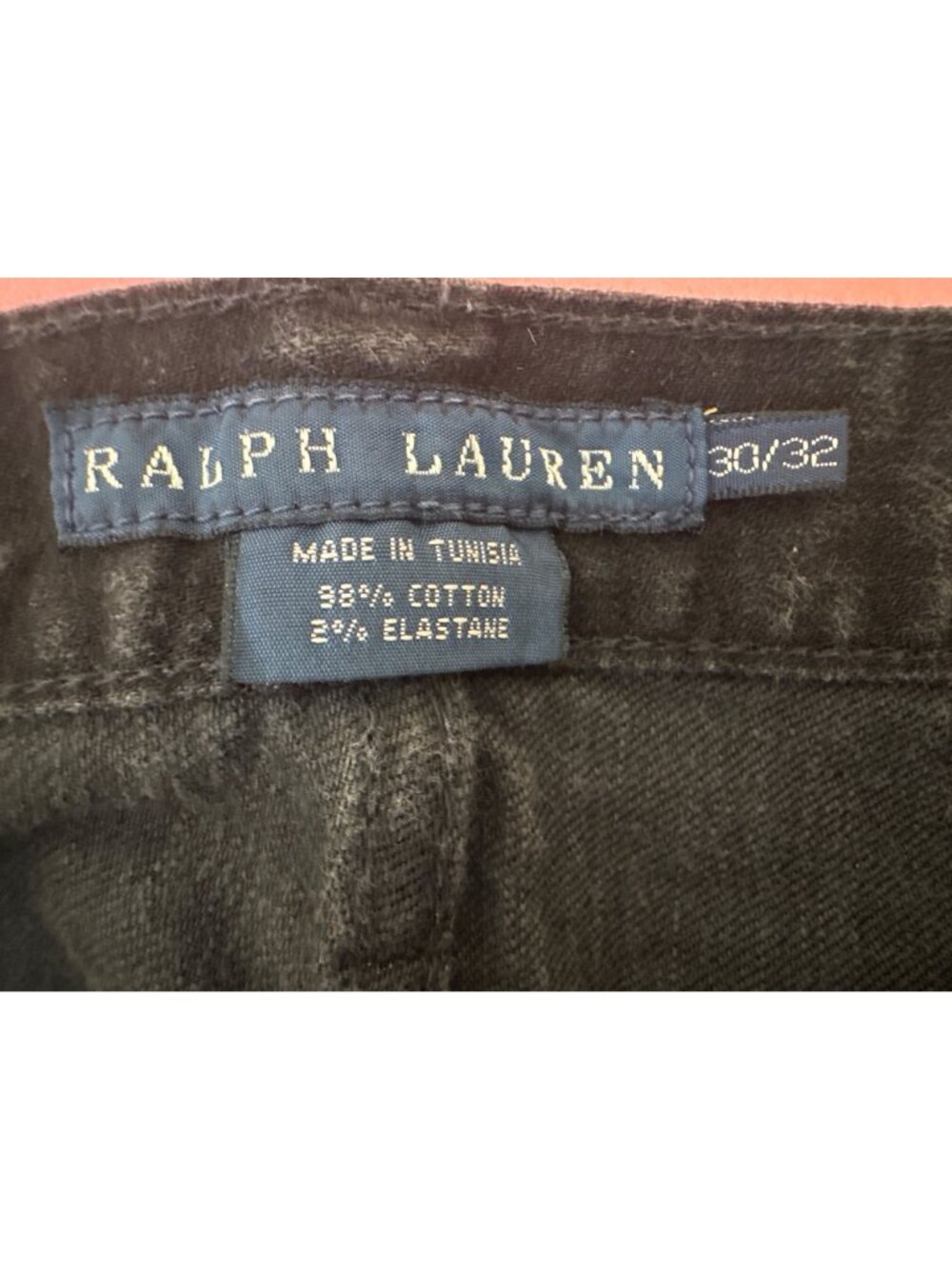 Ralph Lauren Mens Black Thompson Slim Fit Jeans Size 30/32 Cotton Blend - Picture 4 of 12